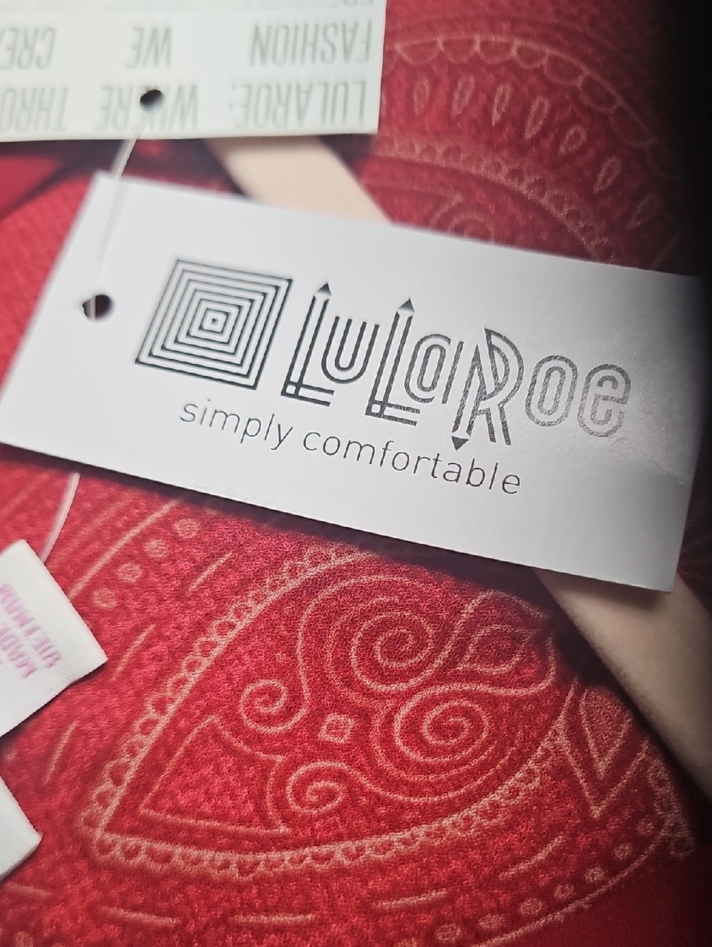 LuLaRoe Aurora Red Embroidered Paisley Kimono - Picture 6 of 6